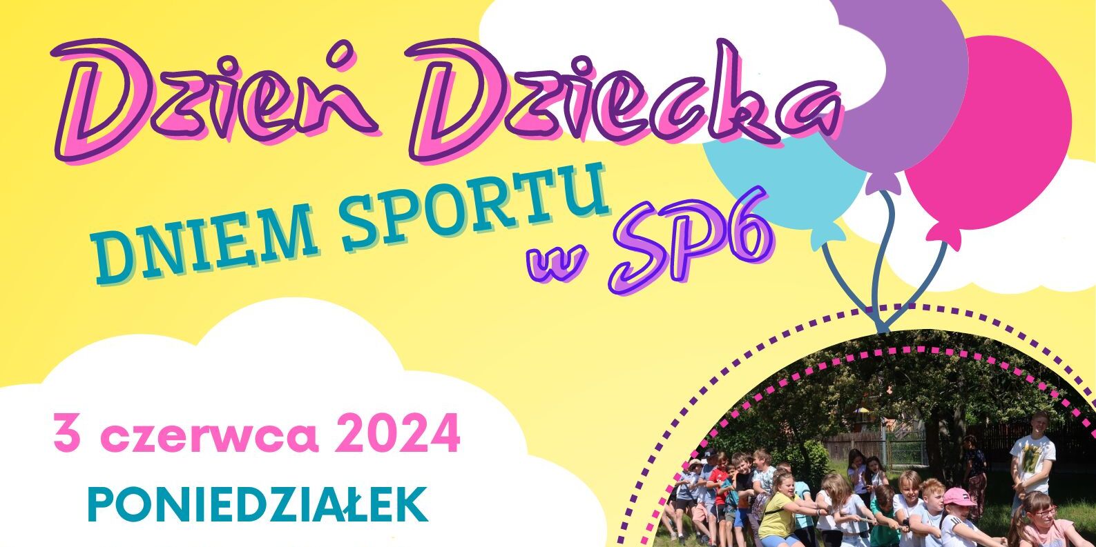 Żółto fioletowy plakat z okazji Dnia Dziecka.jpg